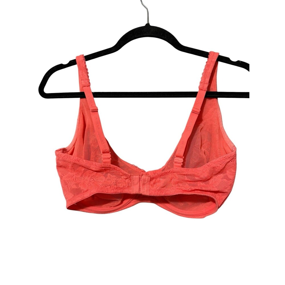 Adore Me Coral Pink Floral Lace Underwire Bra 34DDD